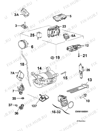 Взрыв-схема стиральной машины Privileg 871S,20687 - Схема узла Electrical equipment 268